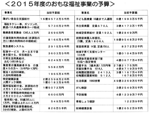 ���Q�O�P�T�N�x�̂����ȕ������Ƃ̗\�Z��